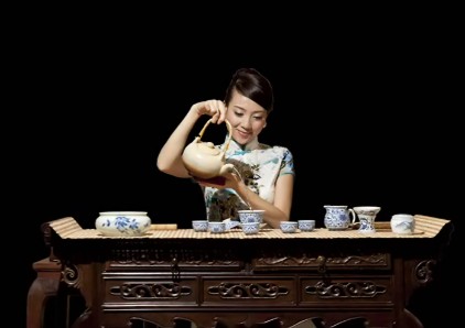 中国茶道修炼方法之大益八式紫砂版青花版